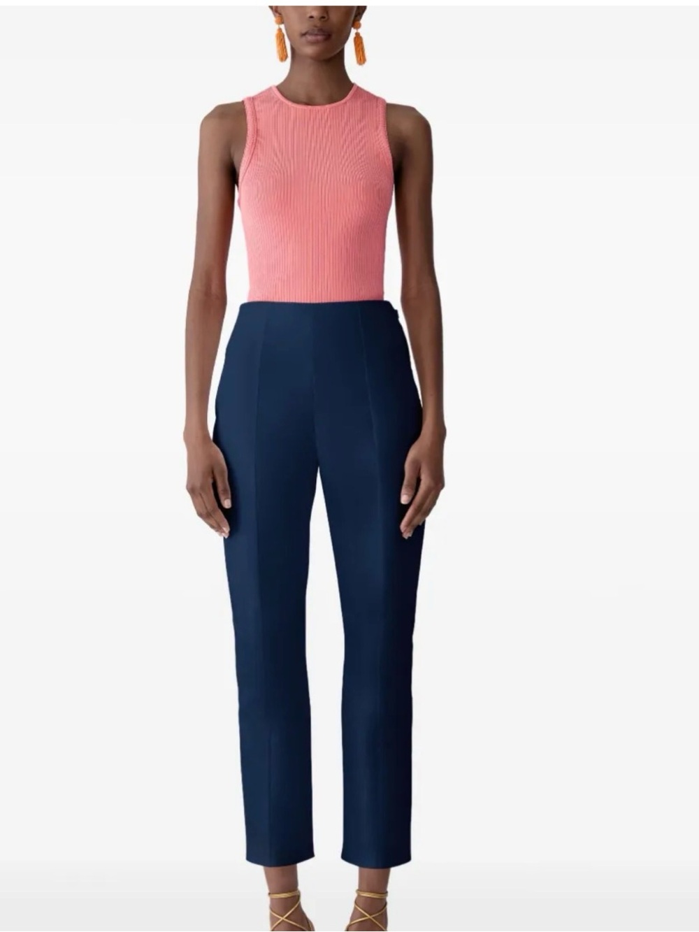💙 NEW Balenciaga High-Waist Navy Pants - Tailored Women's Trousers